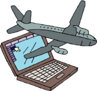 aboard plane laptop