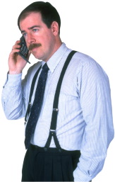 man speaking on mobile phon