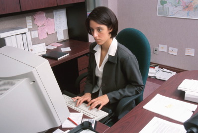 woman working in office