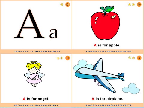 Интерактивный анимированный озвученный английский алфавит для детей